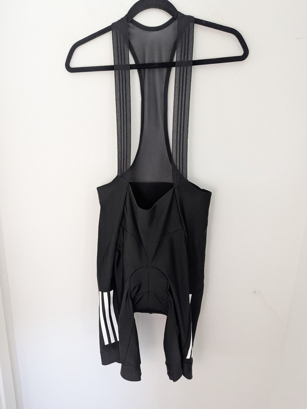 NWT Adidas EES BIB Womens Padded Cycling Shorts tights sz L Black/White Stripes